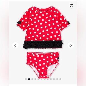Ruffle Butts Red Polka Dot Kids Swim Bikini